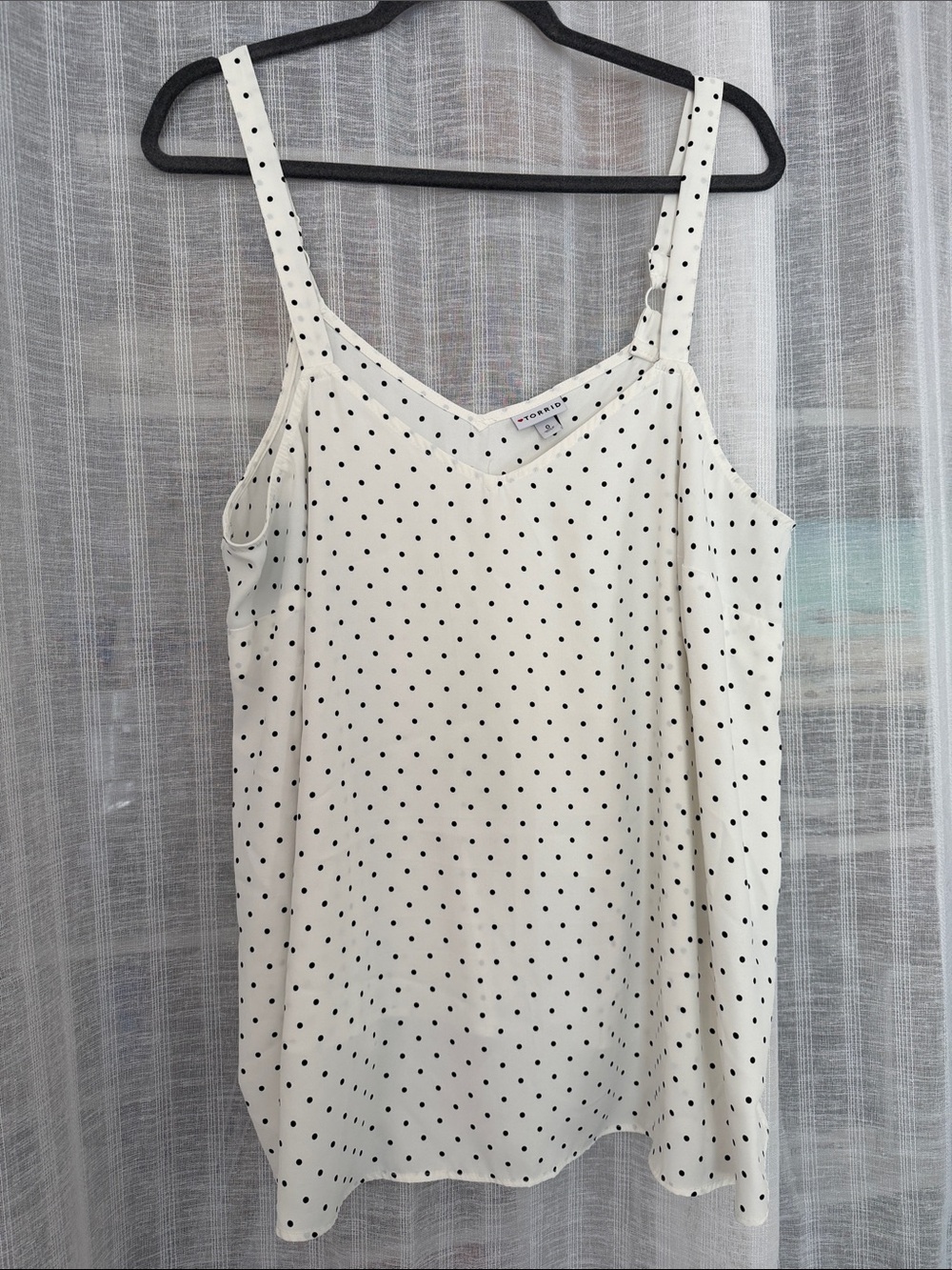 torrid Cream and Black Polka Dot Camisole